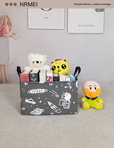 Nrmei Rectangle Storage Bin Toy Organizer Foldable Waterproof Coating Nursery Hamper For Living Room Bedroom And Clothes Toys(Rec Astronaut) #TOP3
