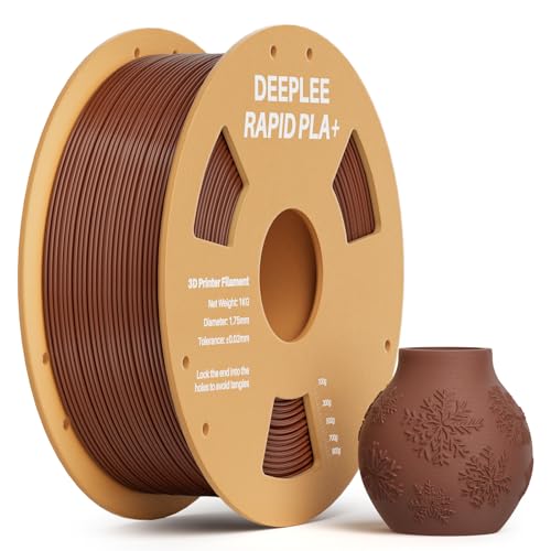 Image of Rapid PLA Plus Filament 1.75mm, High Speed 3D Printer Filament Up to 600mm /s, PLA+ Filament Dimensional Accuracy + /- 0.02 mm Fits Most FDM 3D Printer, Cardboard Spool Brown 1kg