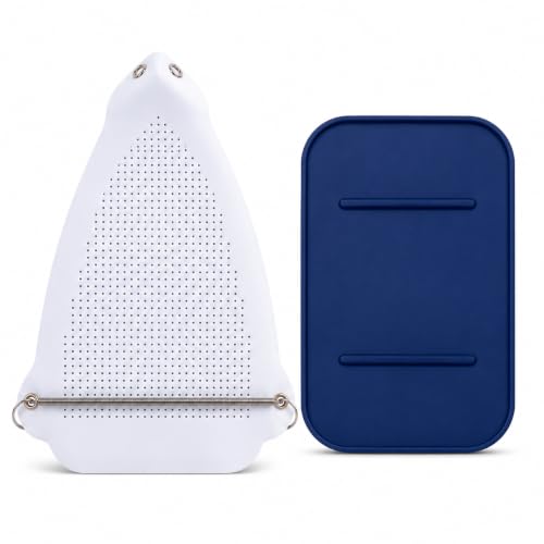 Image of ZENITH Ironing Accessories Combo Pack | Teflon Iron Soleplate Cover + Silicone Heat Resistant Iron Rest Pad | Protect Clothes from Burning & Shine Marks |Iron Stand Pad for Home & Professional Use | Heat-Resistant Teflon Material