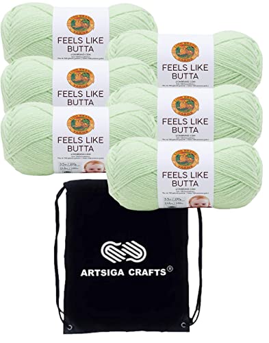 Image of Lion Brand Yarn Feels Like Butta 215-156 Mint