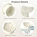 Tressify Flower Shaped Ceramic Cat Bowl, 6.8 Oz Slow Feeder Pet Dish, Elevated, Non-Slip Base with Easy Cleaning, Anti Vomiting