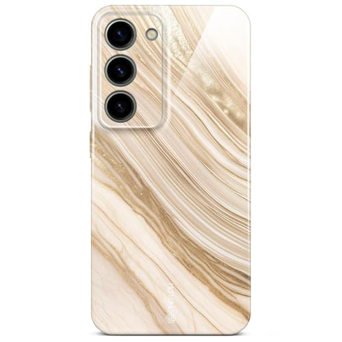 Coque Samsung S23 ONEFLOW Bliss beige marbre avec protection de caméra intégrée
