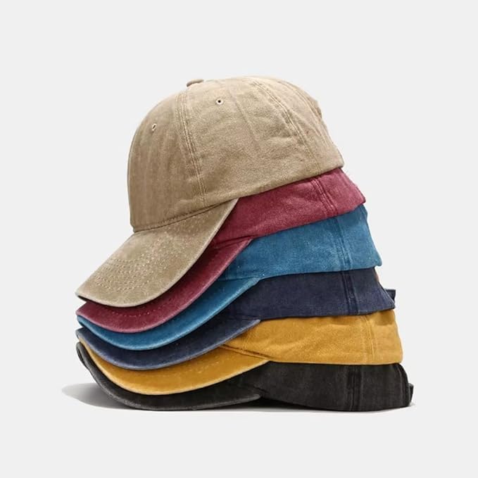 Image of kill off Plain Denim Cap Unisex Baseball Cap 100% Cotton Fits Men Women Washed Denim Adjustable Cap