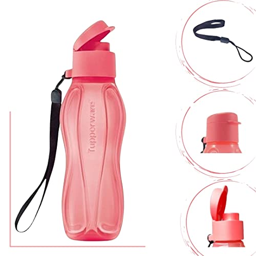 Garrafa Tupperware Ecotupper 310ml | Com Cordinha Tampa Flip