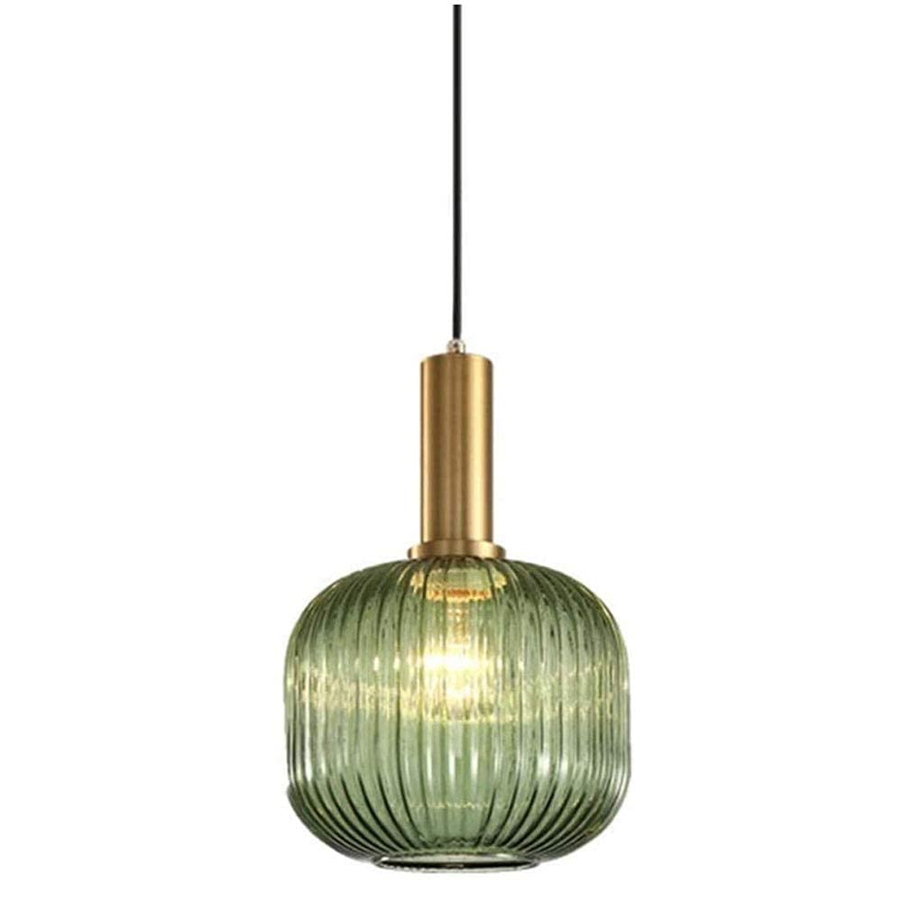 Lámpara colgante E27 moderna redonda de vidrio y metal chandelier de sencillez nórdica