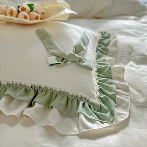 Parure de lit princesse verte pour chambre de fille style champêtre chic