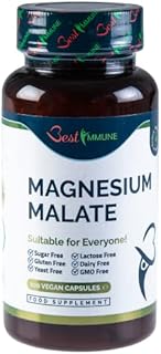 Natural Magnesium Malate 500mg Premium Grade Ideal Strength 100 Vegan Capsules