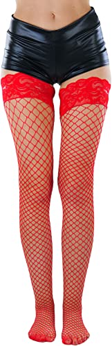 Image of ToBeInStyle Women's Vibrant Large Net Fishnet Thigh High Elastic Nylon Novelty Stockings