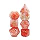 Epic Forge Würfel-Set mit 7 Würfeln – Fusion Rosa und Rot