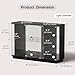 Lvifur Glass Display Cabinet with Lock & LED Light, High Gloss Sideboard with Human Body Sensor & Glass Shelves for Toys, Books, Collectibles, Liquor, Bookcase for Living Room, Kitchen, Study, Black