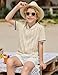 Arshiner Boys Knit Shirts Short Sleeve Button Down Shirt Vintage Fashion Casual Summer Beach Shirts for Kids 5-13 Years Beige