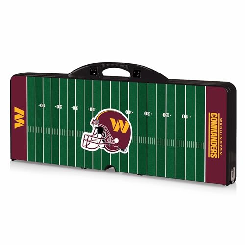 Image of PICNIC TIME NFL Picnic Table Portable Folding Table with Seats and Umbrella