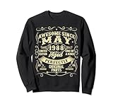 Photo Gallery awesome since may 1988 year of birth birthday 1988 vintage felpa Photo Gallery awesome since may 1988 year of birth birthday 1988 vintage felpa