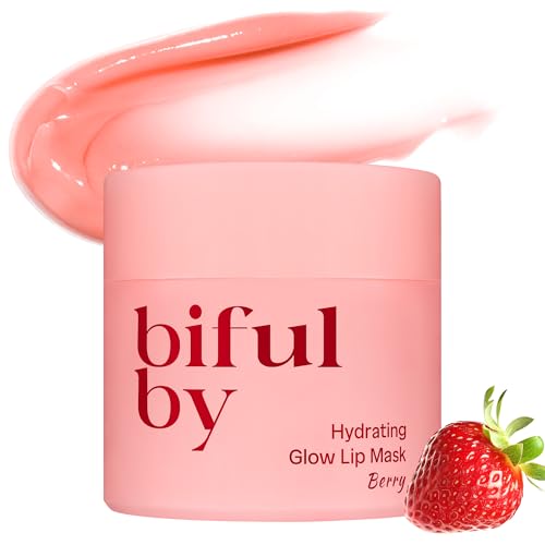 Korean Mini Lip Balm Hydrating Glow Lip Mask (Berry) 10g, 12hrs L...