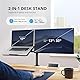 HUANUO Monitor Halterung mit Laptop Arm, Monitor Laptop Halterung für 13-32 Zoll Bildschirmhalterung 1 Monitor & 17 Zoll Notebook, VESA 75/100