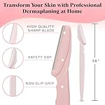 Kitsch Dermaplaning Tool - Face Razors for Women and Men, Eyebrow Trimmer and Face Shaver, Facial Hair Removal, Facial Razors for Women and Men, Dermaplane Razor - 12pc, Blush - Image 3