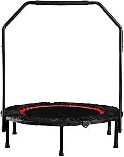 BWOLF Fitness Exercise Trampoline with Handle Bar, Folding Mini Trampoline Rebounder for Indoor