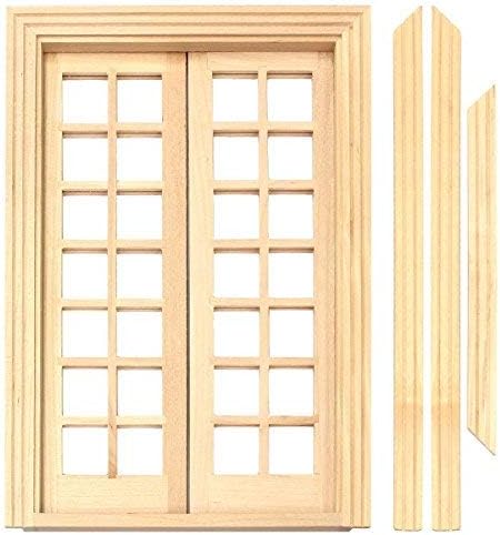 MyTinyWorld Dolls House Miniature 14 Pane Double French Doors