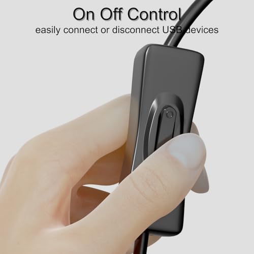 USB On/Off Switch Cable 3.3FT 2-Pack,2A Charging 480Mbps Data,Type-A 2.0 Power Extension Cord with ON/OFF for PC Computer,Laptop,TV,Car,PS4/PS5/Xbox,USB Fan LED Keyboard Mouse Flash Drive Raspberry Pi by IIISOGNO - Image 3