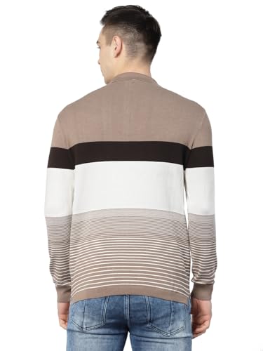 Image of Kalt Mens Basic Solid Full Sleeves Polo Cotton Blend Knitted Regular Fit Polo-Neck T-Shirts with Collar Stylish