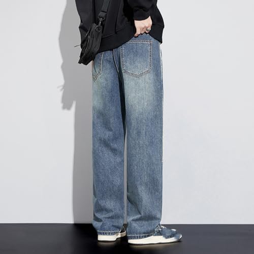 Jeans Pants Trousers Denim Spring and Autumn Men's Classic Loose Casual High Street Wide Leg Drop2