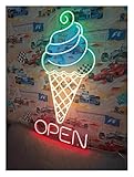 Letrero de neón Letreros de neón Decoración luminosa Letrero abierto para helado