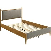 Coaster Home Furnishings - Mason - Wood - Platform Bed with Tapered Legs, Padded Headboard and Two-Toned Design - Bedroom - Full Size - Light Brown - 315914F