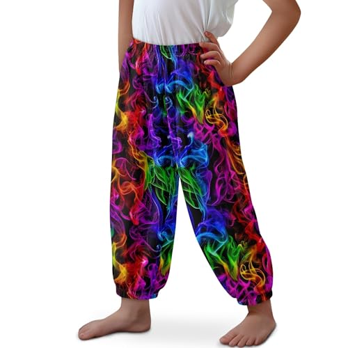 Image of Unisex Little Kids Yoga Trousers Bohemian Beach Pants Baggy Harem Activewear for Boys and Girls Age 3-10