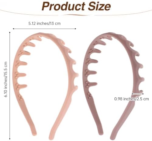 Lnidpd 2pcs Silicone Comb Headband for Women Non Slip Head Band with Teeth - 1