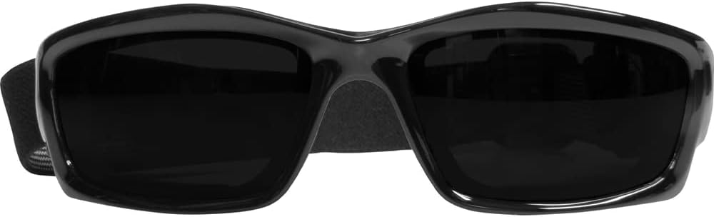 EDGE SK116-SP Kazbek Anti-Fog Conversion Frame Kit, Anti-Scratch, UV 400, Military Grade, Includes Interchangeable Temples, Strap & Gasket, Black Frame/Smoke Lens
