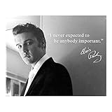 Elvis Quote - I Never Expected To Be Anyone Important - Music Wall Art Print, This Ready to Frame Music Wall Art Poster Print is Good For Music Room, Office, Studio, And Room Decor, Unframed - 10'x8”