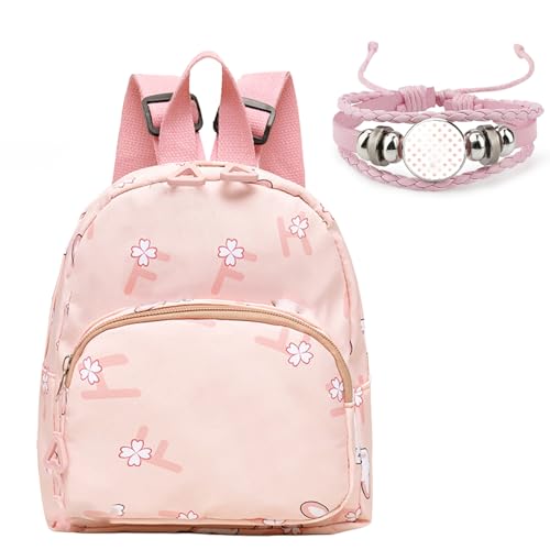 Rondlaho PU Crossbody Bag with Handles Adjustable Shoulder Strap and Bracelet, Kawaii Handbag with Zipper, Wallet Purse Shoulder Messenger Bag Coin Pouch Accessories for Women Girls