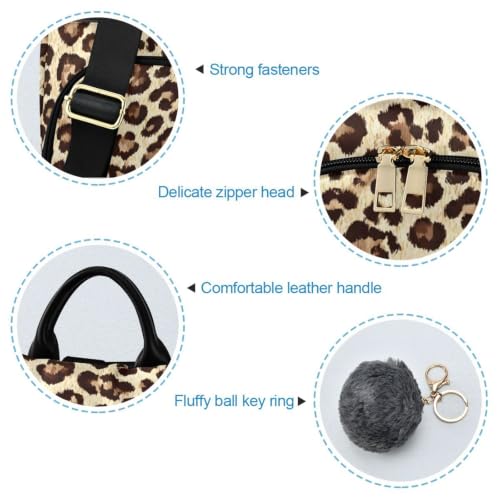 Image of ALAZA Brown Cheetah Leopard Print Pattern Backpack Purse for Women Anti Theft Fashion Back Pack Shoulder Bag