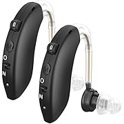 Hearing Aids, Enjoyee Hearing Aids for Seniors Rechargeable Hearing Amplifier with Noise Cancelling for Adults Hearing Loss, Digital Ear Hearing Assist Devices with Volume Control Blue