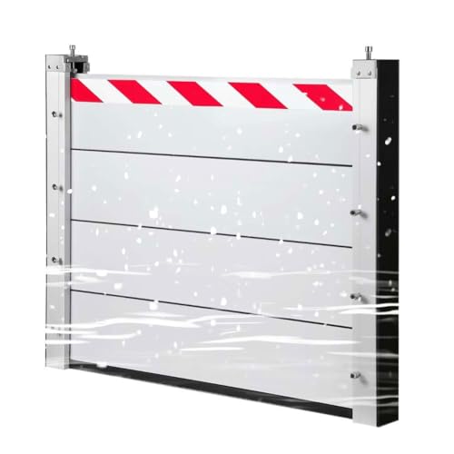 Aluminum Flood Protection Baffle Shield for Home Reusable Flood Barrier Door Protector (133x20cm)