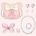 mibasies Toddler Purse Gifts for Girls: 3 Year Old Girl Gifts, Girl Toys Purse, Pink Set, Letter A