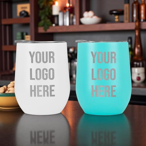 Image of Custom Logo 12 oz Tumblers, Engraved Corporate Gift Stainless Steel Cup