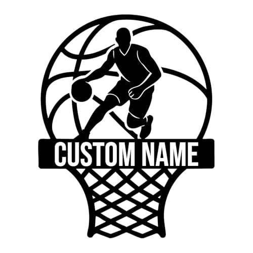 Personalized Basketball Metal Sign – Custom Name Basketball Player Wall