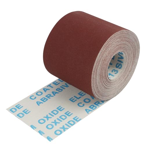 Rouleau de Papier Abrasif de Haute Qualité, Grain 180,93 mm x 10 m,Adapté pour Ponçage à Sec et...