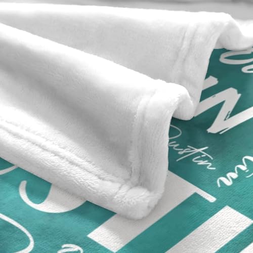Name Blanket Personalized Name Blanket Customized Blanket with Name Text for Adult Kid Birthday Christmas Mothers Fathers Valentines Day Gift