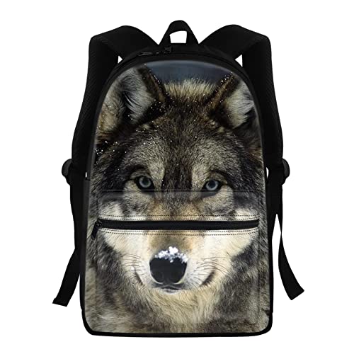 Sac à dos loup chaqlin décontracté pour garçons et filles - Bagage imprimé