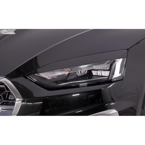 RDX Racedesign Scheinwerferblenden kompatibel mit Audi A5 (F5) 2016-2020 & Facelift 2020- (nur LED-Scheinwerfer, nicht für Matrix-LED) (ABS)