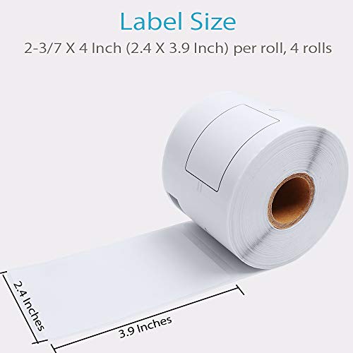 Colorwing Shipping Labels Relace For Brother Dk-1202 (2-3/7" X 4") Die-Cut White Paper Label, For Brother Ql Printers Ql-820Nwb Ql-700, 62Mm X 100Mm, 4 Rolls + 1 Frame #TOP2