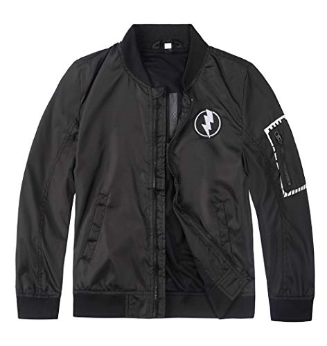 SNOW DREAMS Boys Bomber Jacket Lightweight Fall Jacket Varsity Flight Jacket Saviator Coat Thin Waterproof