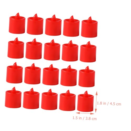 Velas LED sin llama rojas pequeñas con luces parpadeantes para Halloween 2