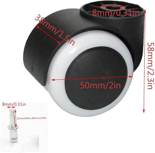 Roulette de bureau 50mm pour déplacer le lit d'enfant