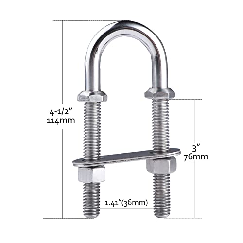 image for Hoffen Boat Stern Bow Eye Marine Stainless Steel 4-1/2
