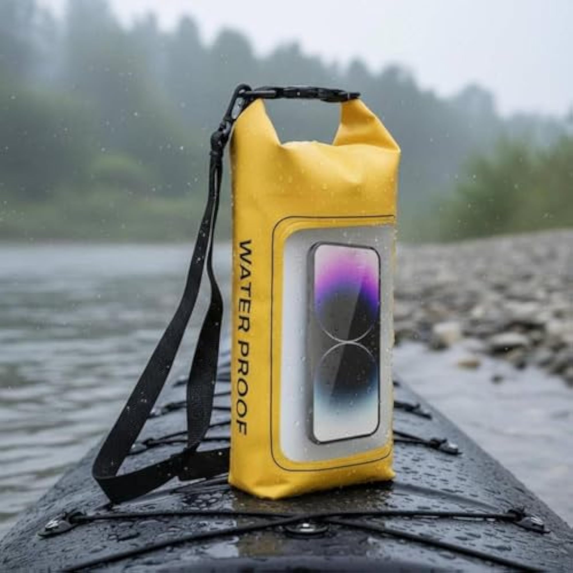 2L Waterproof Fold-Over Roll-Top Bag for Swimming & Boating