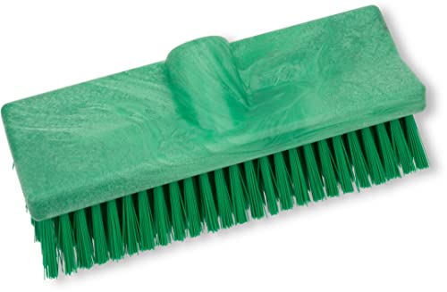 Image of SPARTA 40423EC09 Plastic Floor Scrub Brush, Wall Brush, Equipment Brush With Nonabsorbent Bristles For Industrial Kitchens, Hospitals, Commercial Cleaning, 10 Inches, Green