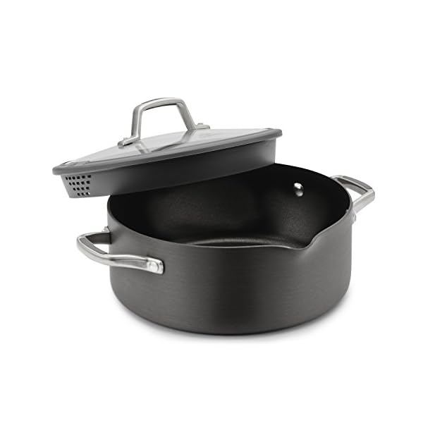 Calphalon simply easy system nonstick dutch oven 5 quart gray  urban country home decor